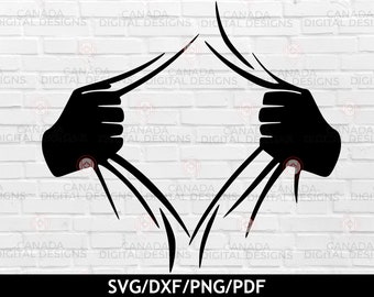 Ripping Shirt Svg Etsy