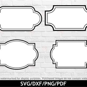 Vintage frame svg bundle, Decorative border svg, Label frames svg, Gift tag svg, Frame clipart, Cricut svg file, Silhouette svg