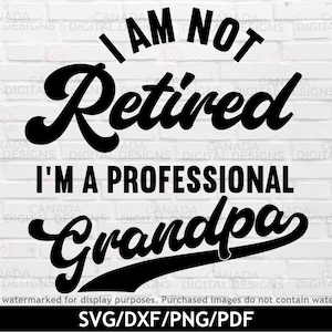 Je ne suis pas à la retraite, je suis un grand-père professionnel svg, svg dicton drôle de retraite, conception de chemise de retraite, retraité 2024 svg, svg grands-parents