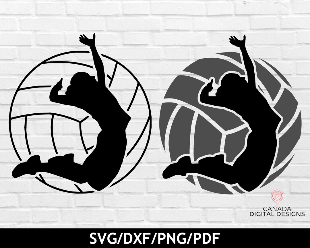 Volleyball Spike Svg, Volleyball Outline Svg, Female Volleyball Svg