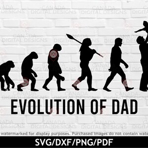 Evolução do pai svg, arquivo de corte svg do dia dos pais, silhueta svg, camisa engraçada do pai svg, pai para ser svg, evolução do homem png, arquivos Cricut svg