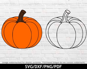 Simple pumpkin svg, Fall svg, Autumn clipart, Halloween svg, Thanksgiving pumpkin svg, Printable pumpkin decor, Cutting files, Cricut svg
