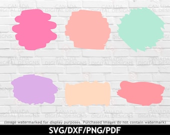 Keychain fond svg, Brushstroke svg, Paint stroke svg, Keychain pattern svg, Keychain svg, Cricut svg files, Silhouette file