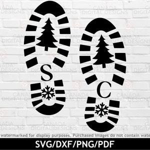 Botas de Papai Noel svg, pegada de Papai Noel svg, estêncil de bota de Papai Noel svg, modelo de bota de Papai Noel, Papai Noel svg, clipart de botas de Papai Noel, arquivo Cricut svg