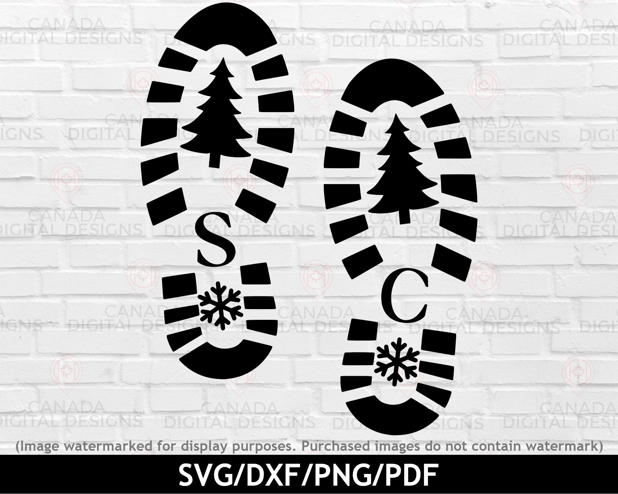 Santa Footprints Set Santa Boots Svg Santa Claus Boot Vector Etsy ...