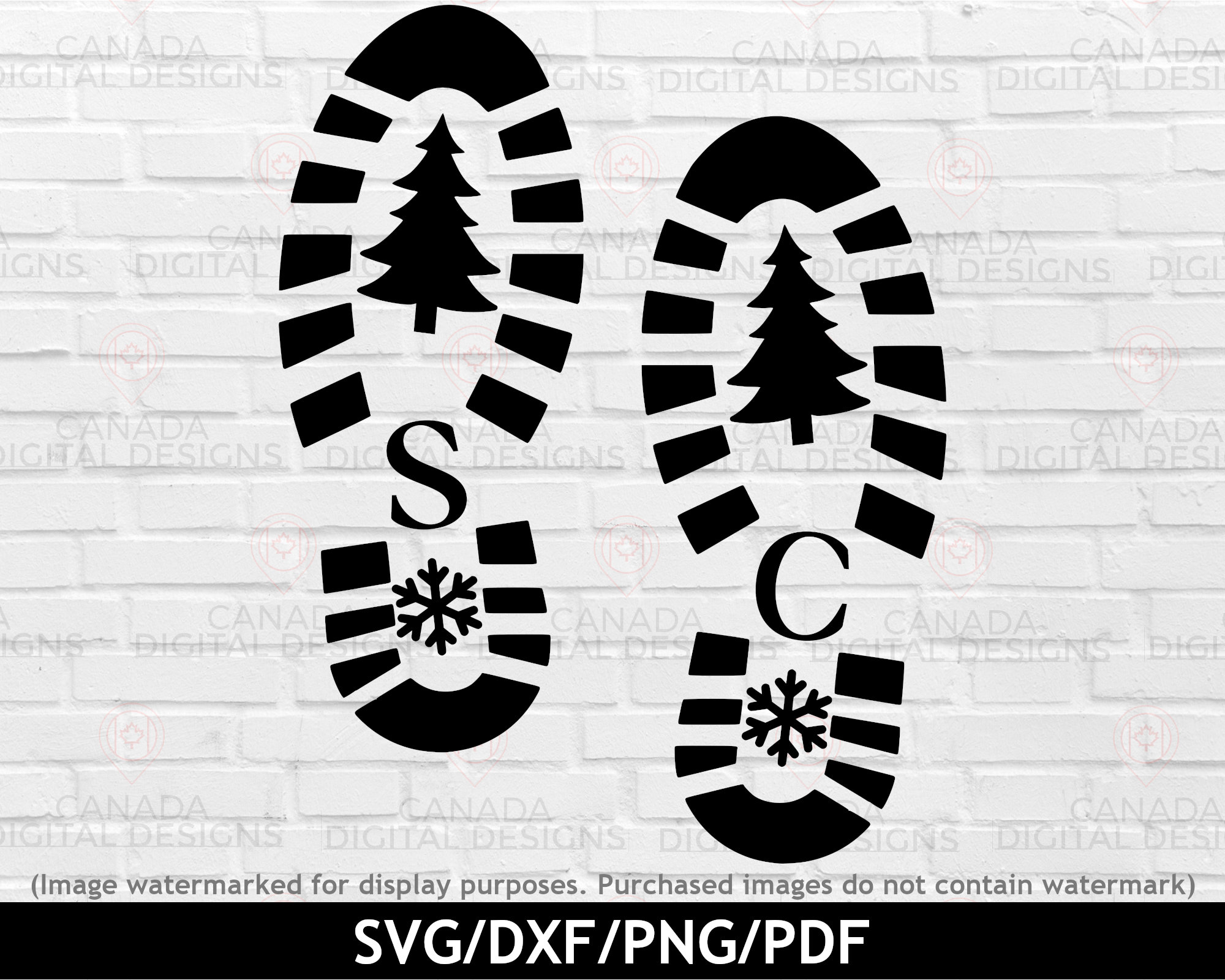 Santa Footprint Bundle Svg, Santa Boot Svg, Christmas Svg