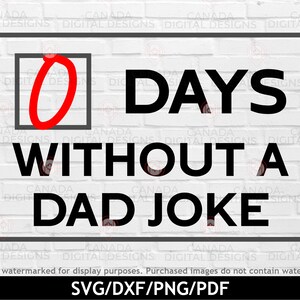 0 dagen zonder een papa grap svg, grappige vaders dag svg, papa leven svg, papa citeert svg, zeggen svg, Cricut gesneden bestanden, silhouet bestand