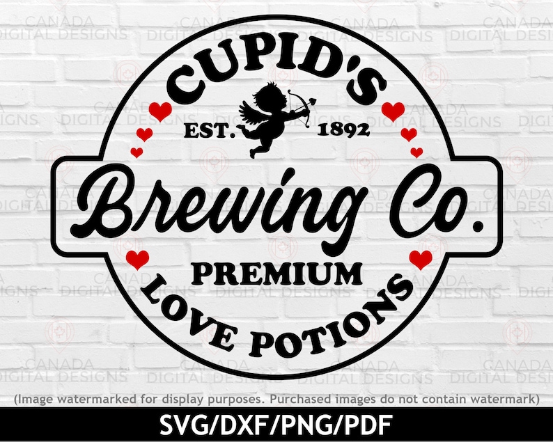 Cupid's Brewing Co Svg Retro Valentine Png Love Potions - Etsy