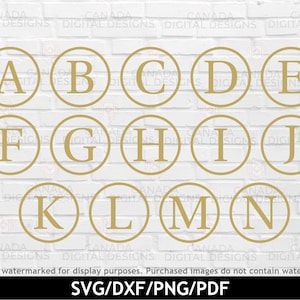 Monogramm Svg Alphabet, Acryl Schlüsselanhänger Svg, Rahmen Monogramm Svg, Schlüsselanhänger Svg, Schlüsselanhänger Svg Bundle, Kreis Rahmen Svg, Cricut Svg-Datei