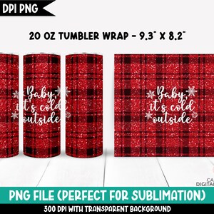 Bébé son extérieur froid png, 20 oz gobelet wrap png, gobelet à carreaux rouges png, sublimation de Noël, drôle de citation de Noël png