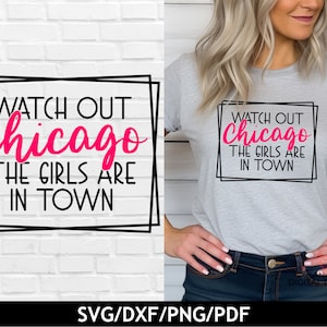 Viagem de garotas de Chicago svg, Viagem de garotas 2024 svg, Fim de semana de garotas 2024 svg, Viagem de melhores amigas svg, Chicago Illinois svg, Viagem de carro svg, sublimação