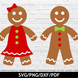 Gingerbread svg, Gingerbread clipart, Gingerbread man, Gingerbread woman, Christmas svg bundle, Cricut svg file, dxf png pdf