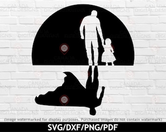 Hero dad svg, Silhouette super dad svg, Fathers day shirt design, Super dad png, Cricut svg files, Hero cut file, Sublimation png