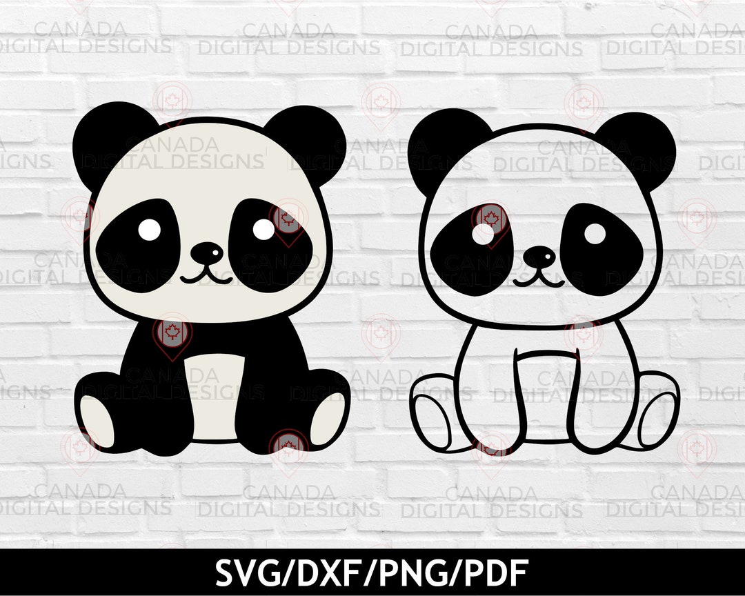 Cute Panda Bear Svg, Kawaii Panda Svg, Animal Svg, Layered Animal Svg ...