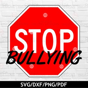 Stop Bullismo svg, Design anti bullismo, Stop sign svg, Pink shirt day svg, Spread kindness svg, School clipart, Cricut svg file, Silhouette