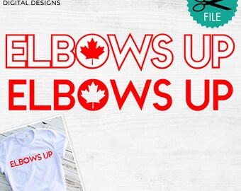 Elbows Up svg, Canada pride svg, Elbows up gloves off, Elbows up png, Patriotic svg, Canada strong svg, Maple leaf svg