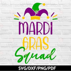 Karneval SVG | Fetter Dienstag SVG | Squad SVG | SVG-Dateien für Cricut | Silhouette Datei | Sofort Download