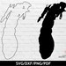 Lake Michigan Svg, Lake Michigan Outline Png, Great Lakes Outline Svg ...