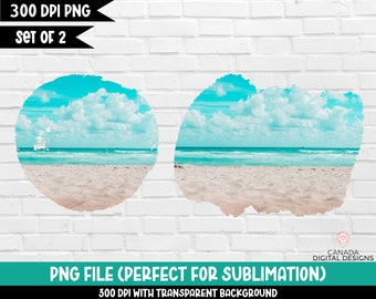 Beach background png, Tshirt sublimation design, Beach landscape png, Brush stroke background, Mug sublimation designs, Beach printable