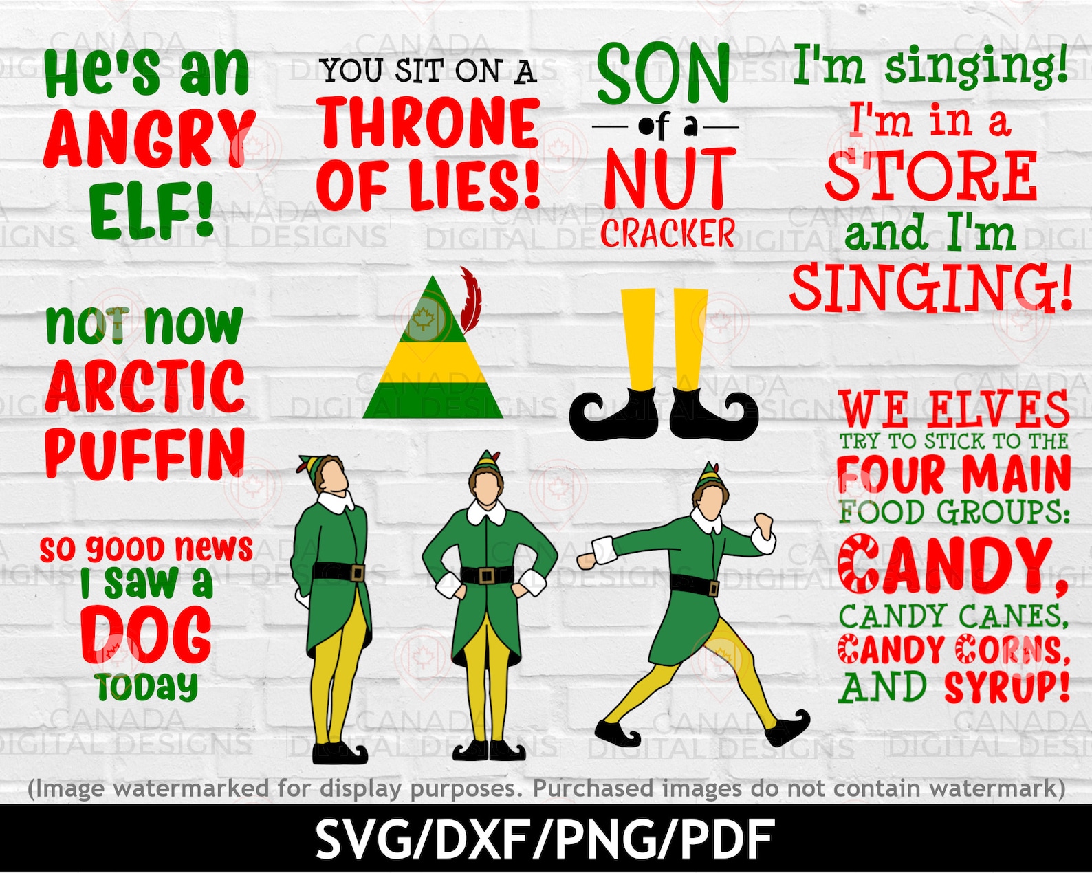 buddy-the-elf-spruch-svg-bundle-lustige-weihnachten-zitate-etsy