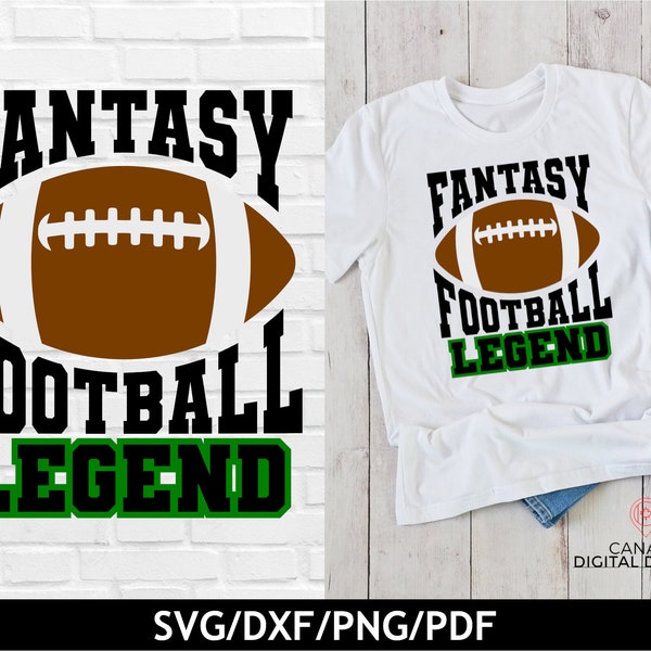 Fantasy football legend svg, Fantasy football shirt design, Football draft svg, Gift for sports fan, Fantasy football season svg