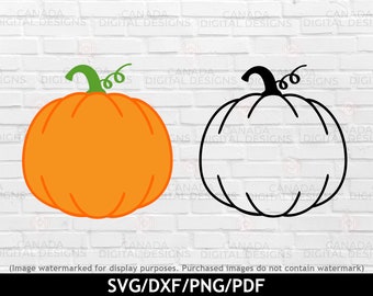 Blank pumpkin svg, Pumpkin monogram svg, Fall svg, Autumn clipart, Halloween svg, Thanksgiving pumpkin svg, Cricut svg file
