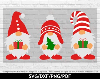 Christmas gnome svg bundle, Christmas gnome clipart, Gnome layered svg, Christmas gnome png, Gnomes holiday svg, Cricut svg file