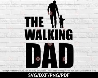 The walking dad svg, Funny Father's day svg, Dad life svg, Father's day cut file, Dad silhouette svg, Dad and son daughter png, Cricut svg