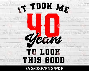 40th Birthday SVG, Cheers to 40 years png, Funny birthday shirt design, 40th birthday gift idea, Happy 40th Birthday, Forty years svg