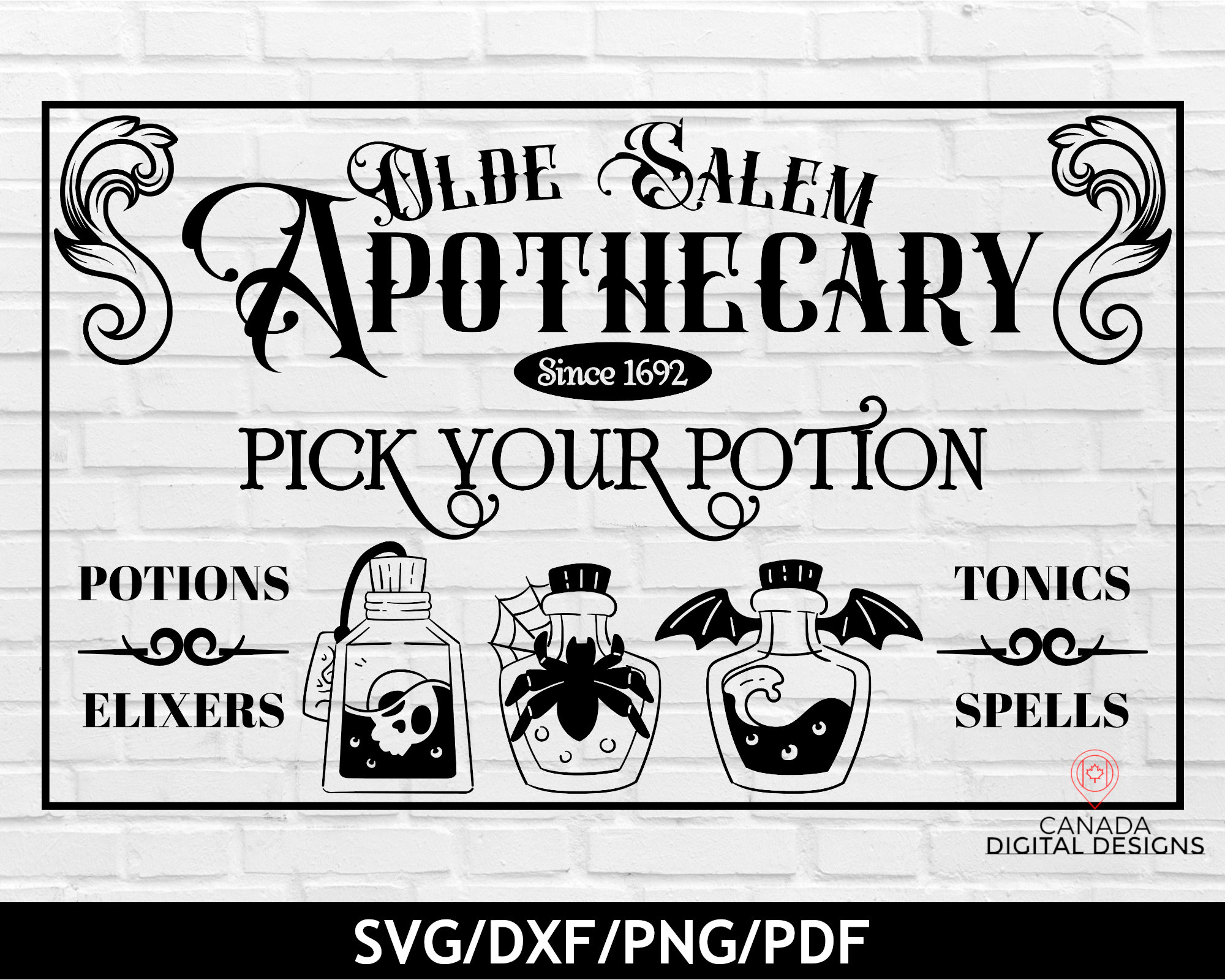 Salem Apothecary Sign Svg Pick Your Potion Svg Halloween - Etsy