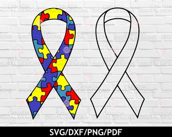 Ruban svg autisme, sensibilisation à l'autisme, puzzle ruban svg, autisme parle chemise svg, svg maman autisme, fichier svg Cricut, svg silhouette