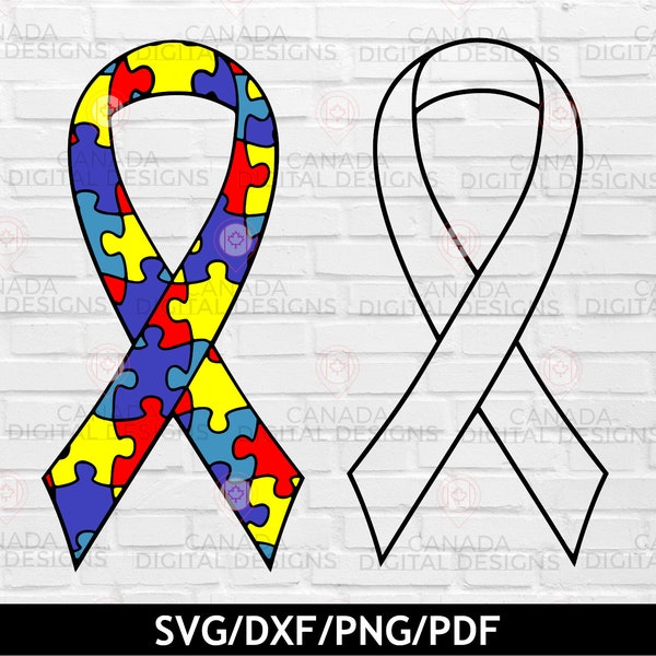 Autism ribbon svg, Autism awareness svg, Puzzle ribbon svg, Autism speaks shirt svg, Autism mom svg, Cricut svg file ,Silhouette svg