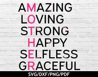 Mother svg, Mom svg, Mom life svg, Mothers day shirt design, Amazing loving strong svg, Best mom ever svg, Cricut cut files, Silhouette file