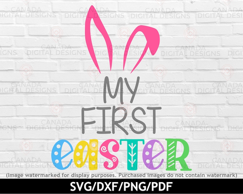 1st Easter outfit svg My 1st Easter png Silhouette file My first Easter svg Bunny ears svg Cricut svg files Dxf Baby girl Easter svg