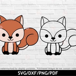 Écureuil mignon svg, svg animal des bois, svg animal de la forêt, écureuil svg en couches pour Cricut, écureuil clipart, écureuil png, fichier de sublimation