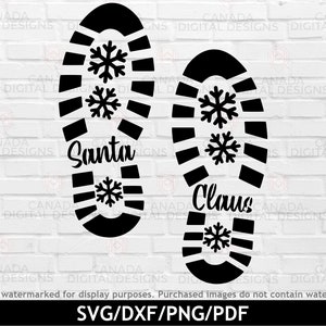 Botas de Papai Noel svg, modelo de bota de Papai Noel, estêncil de bota de Papai Noel svg, Papai Noel svg, pegada de Papai Noel svg, clipart de botas de Papai Noel, arquivo Cricut svg