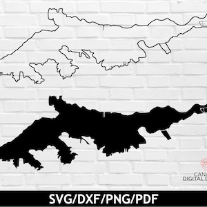 Big Bear Lake svg, Big Bear Lake outline png, Lake outline svg, Lake life svg, Printable lake art, Big Bear Lake digital print, svg png dxf