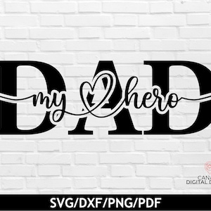 Papa mein Held SVG, Vatertags-Fliesensvg, Superhelden-Papa-Svg, Vatertags-Sublimationsdesigns, Bauernhausschild SVG, SVG dxf png pdf