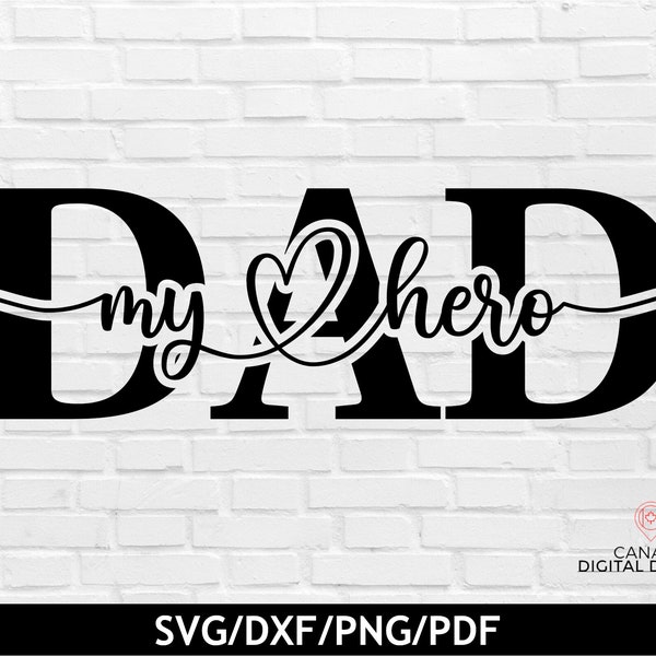 Dad my hero svg, Fathers day tile svg, Super hero dad svg, Fathers day sublimation designs, Farmhouse sign svg, svg dxf png pdf