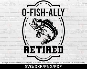 O fish ally retired svg, Retired 2026 svg, Pesca de lubina svg, Oficialmente retirado svg, Pesca jubilada svg, Pesca png, Archivo Cricut svg