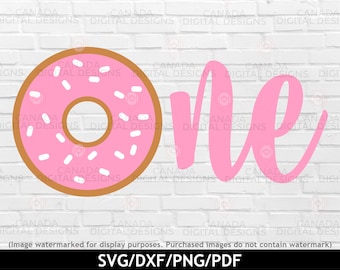 Donut one svg, Girls 1st birthday svg, Sweet one svg, Girl first birthday svg, First birthday outfit, Cricut svg file, Svg png dxf pdf
