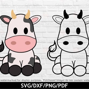 Cute Cow Svg Farm Animal Svg Cartoon Cow Clipart Baby Cow - Etsy Cute Cow Svg Farm Animal Svg Cartoon Cow Clipart Baby Cow - Etsy