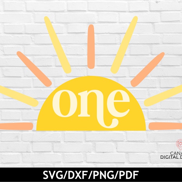 Sun first birthday svg,  Sun one svg, First birthday outfit design, First trip around the sun svg, Sun with rays svg, svg png dxf pdf