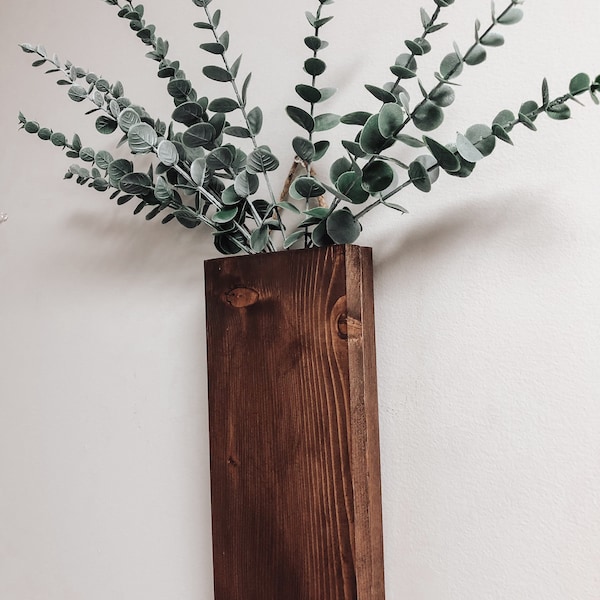 Wood Wall Planter for Faux Plants and Flowers - modern farmhouse, boho, chic, country