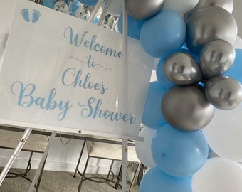 A3 Welcome Sign Stickers: DIY Christening Party Label, Baby Shower Welcome Board Vinyl Decal