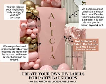 Custom Vertical Sailboard Vinyl Decal: DIY Backdrop Sticker, Event Signage Label