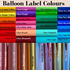 Number Balloon Personalised Label, DIY Balloon Decal, Large Foil Number Balloon Sticker image 6