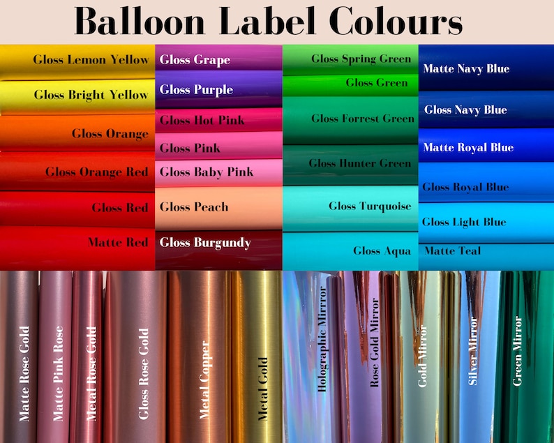 Number Balloon Personalised Label, DIY Balloon Decal, Large Foil Number Balloon Sticker image 6