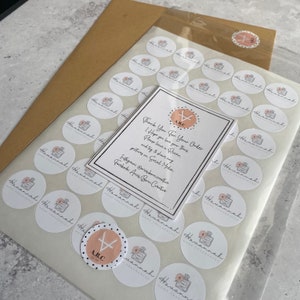 Personalised Business Stationary Stickers, Packaging Labels, Small Business Logo Sticker