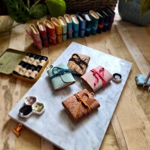 Tiny Vegan Cork Bark Watercolour Sketchbooks / Faux Leather Fabriano  Artistico Watercolor Sketchbooks Colors & Bark Grain 